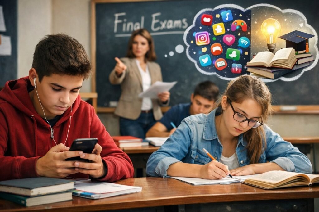 التلفون.. آفة وخيار للتطور قبيل الامتحانات